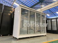 Vario refrigerador y congelador de cristal de la exhibición de la puerta con el sistema remoto