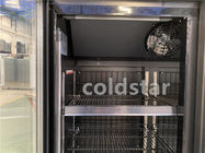 Congelador de refrigerador comercial con el escaparate vertical del congelador de la sola puerta de cristal para el supermercado