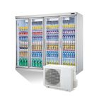 Vario refrigerador y congelador de cristal de la exhibición de la puerta con el sistema remoto