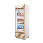 Congelador de cristal comercial refrigerado supermercado de la puerta del congelador vertical de la exhibición del helado del escaparate