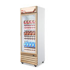 congelador vertical de la exhibición del escaparate del helado 800L