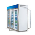 Refrigerador de cristal de la puerta de Front And Rear Open Style de la refrigeración por aire del refrigerador frío comercial de la bebida, bebida del colmado