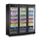 El refrigerador de cristal lleno comercial de la exhibición de la puerta refrigeró el refrigerador vertical de la bebida de la cerveza del escaparate