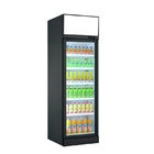 Refrigerador de cristal refrigerado supermercado de la puerta de la bebida del escaparate de la exhibición vertical fría comercial del refrigerador