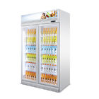El supermercado vertical refrigerado muestra el refrigerador de cristal del refrigerador del refrigerador de la bebida de la cerveza de la puerta