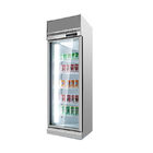 Refrigerador vertical de la puerta de cristal transparente del colmado 2~8ºC del supermercado