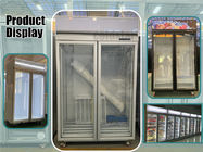 Refrescos comerciales de la soda de la cerveza y refrigeradores verticales de la exhibición de la bebida fría con 2 Front Door de cristal