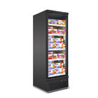 450 litros tapan en expendidora automática de cristal vertical del congelador de la puerta del oscilación refrigerante R290