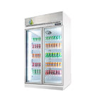 Refrescos comerciales de la soda de la cerveza y refrigeradores verticales de la exhibición de la bebida fría con 2 Front Door de cristal