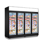 Escaparate de cristal vertical vertical comercial de la exhibición de la puerta del refrigerador y del congelador