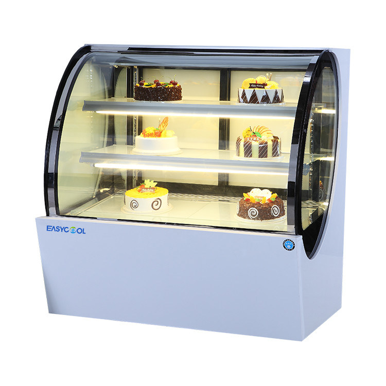 Vitrina refrigerada escaparate curvada anuncio publicitario de calidad