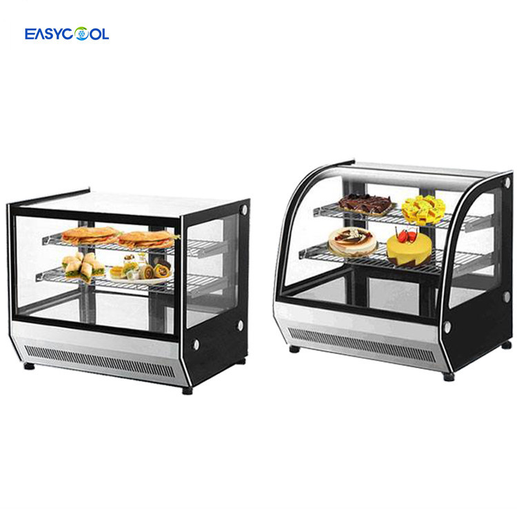 La panadería del refrigerador de la encimera del escaparate de la torta