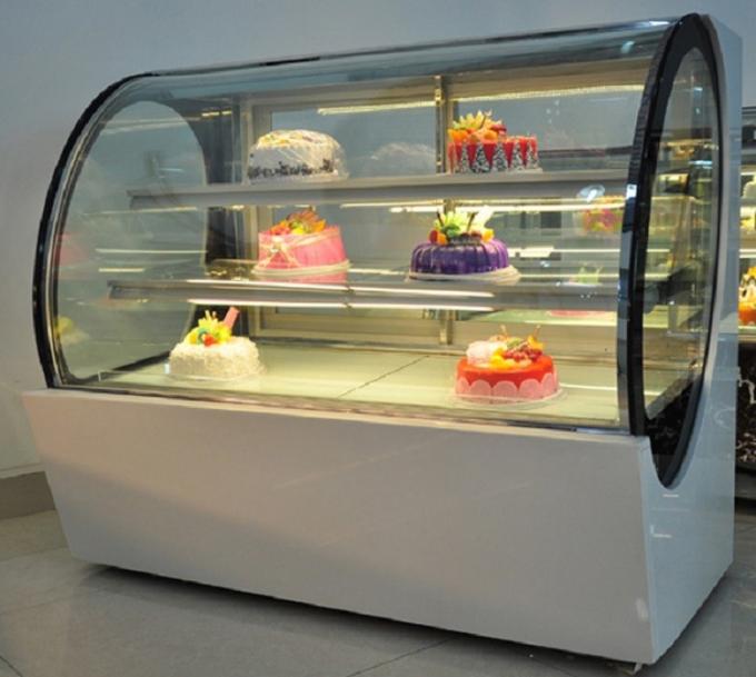 Vitrina refrigerada escaparate curvada anuncio publicitario de calidad
