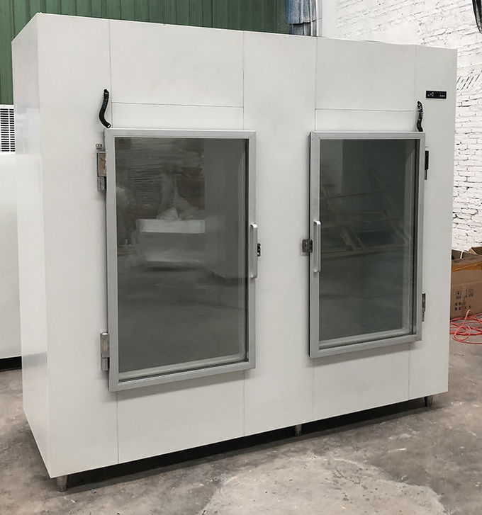 El tipo frío de la pared de la expendidora automática interior del hielo de dos puertas pintó el cuerpo de acero 6