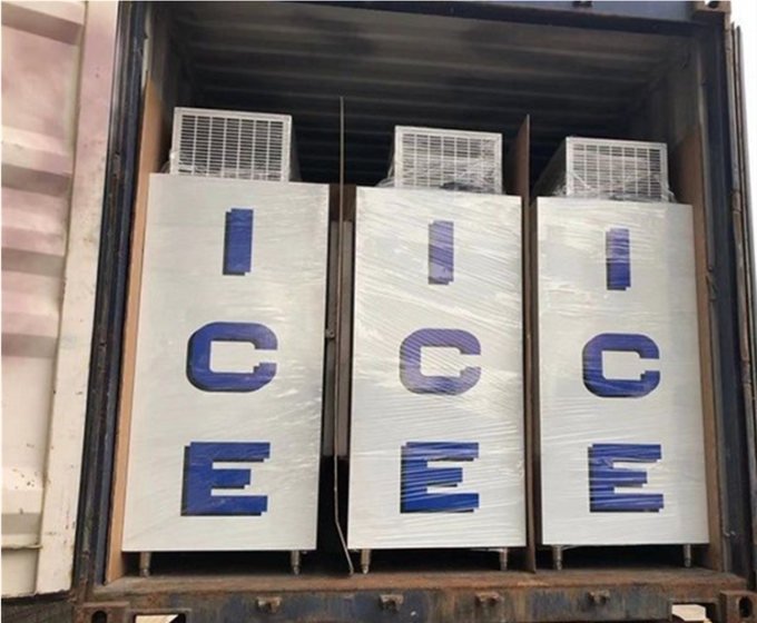 Solo congelador sólido al aire libre 7 del almacenaje del hielo de la puerta 1400L