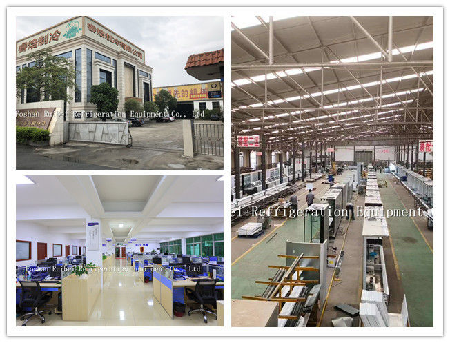 refrigerador vertical 4 de la puerta 450L del escaparate de cristal comercial ahorro de energía del congelador