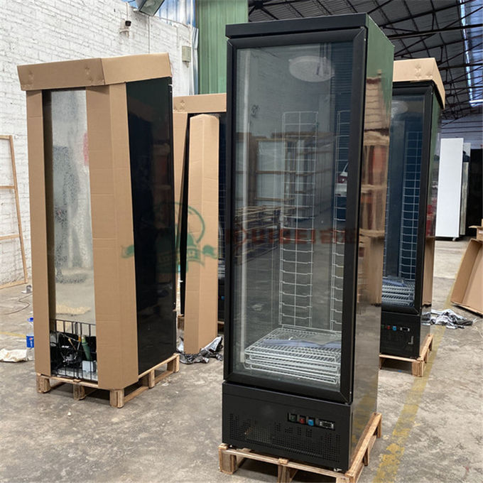 refrigerador vertical 1 de la puerta 450L del escaparate de cristal comercial ahorro de energía del congelador