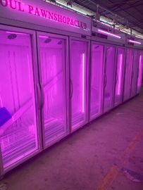 -18 al congelador de refrigerador vertical del escaparate del soporte del top de la puerta de -20 2 /3/4 para el supermercado