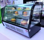 Equipo de refrigeración de cristal de la exhibición de la torta de la panadería comercial nuevamente de escritorio del escaparate