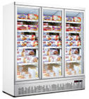Congelador de cristal de la comida congelada de la puerta del montante 4 del supermercado, congelador de refrigerador comercial de la exhibición
