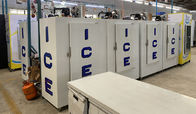 Solo congelador vertical del almacenaje del hielo de la puerta, CE al aire libre de la expendidora automática del hielo de la pared fría