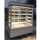 Escaparate de cristal de la panadería vertical, tipo de enfriamiento del estante del refrigerador 4 del refresco de la fan