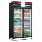 Refrigerador vertical de la cerveza del refrigerador de la exhibición de la bebida fresca de las puertas del anuncio publicitario 3