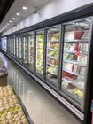 Refrigerador de cristal comercial de la refrigeración por aire del refrigerador de la exhibición del supermercado de la puerta con el radiador partido