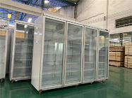 3-4-5-6 sistema remoto de la puerta de la fractura del refrigerador de la exhibición del refrigerador del refrigerador comercial vertical de cristal de la exhibición