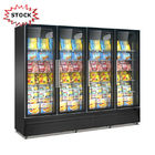 Refrigerador de cristal de la exhibición de la puerta de la bebida del escaparate del refrigerador de la tienda vertical comercial vertical del refrigerador