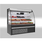 Refrigerador abierto vertical de la exhibición de la bebida de la cortina de aire de la cubierta multi comercial