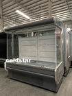Un refrigerador más fresco del almacenamiento de la exhibición de la refrigeración de la comida de la cortina de aire de Front Open Vertical del supermercado