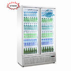 Refrigerador de cristal de la exhibición del supermercado de la puerta de ETL 900L con el compresor de Embraco