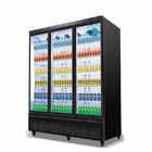 Refrigerador frío del refrigerador de la exhibición de la bebida de la cerveza de cristal de la puerta del supermercado de Comercial