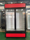 Congelador vertical industrial de la puerta de cristal de la comida congelada 3 del supermercado