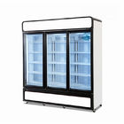 Congelador vertical industrial de la puerta de cristal de la comida congelada 3 del supermercado