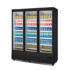 Refrigerador de cristal vertical de la exhibición del refresco de la puerta R290 para el supermercado