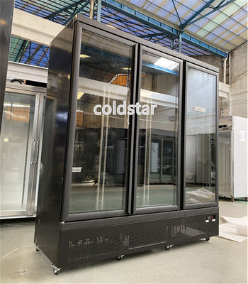 Escaparate de cristal refrigerado vertical de la puerta del congelador de la exhibición del helado del supermercado