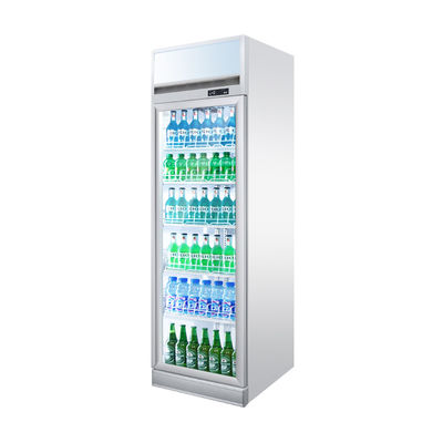 Refrigerador vertical de la bebida de la sola puerta de cristal de la refrigeración