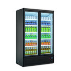 Refrigerador multi refrigerado puerta de cristal vertical comercial de la bebida de la cubierta del supermercado del escaparate