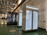 Congelador de cristal vertical comercial de la puerta -22C para los mariscos de la carne