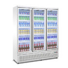 Comerciales refrigerados muestran el refrigerador vertical de la puerta de cristal para la exhibición de la bebida de la energía