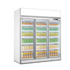 Un refrigerador más fresco de la bebida comercial vertical de la exhibición