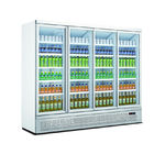 Equipos de refrigeración del supermercado 1 2 3 refrigerador de la bebida del refrigerador de la exhibición de 4 puertas