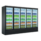 Refrigerador refrigerado puerta multi vertical de la bebida del escaparate del supermercado