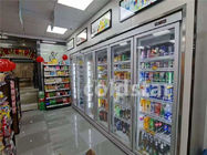 Vitrina de refrigeración vertical de la fractura de lujo del supermercado