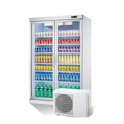 Muilt comercial - refrigerador partido de la exhibición de la bebida del estilo de la puerta