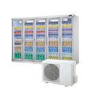 Refrigerador vertical de la exhibición de 5 puertas para el supermercado/el centro comercial