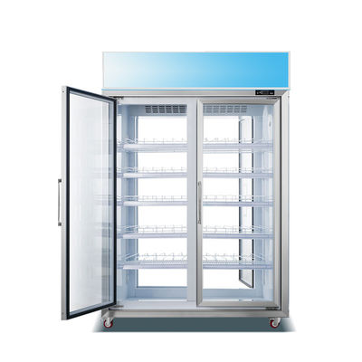 Refrigerador vertical de la exhibición de Front And Rear Open Door del supermercado y equipo de refrigeración comercial del congelador