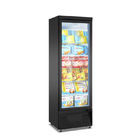 refrigerador vertical de la puerta 450L del escaparate de cristal comercial ahorro de energía del congelador